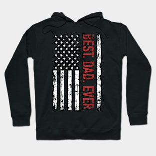 Best Dad Ever Us American Flag Gift For Father'S Day Short Hoodie